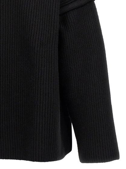 Jil Sander Black Wool Cardigan