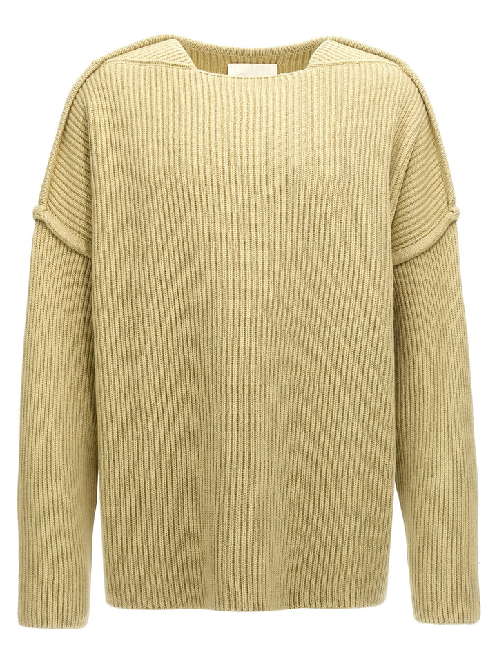 Jil Sander Bicolor Wool Cardigan
