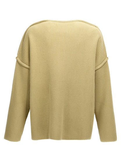 Jil Sander Bicolor Wool Cardigan