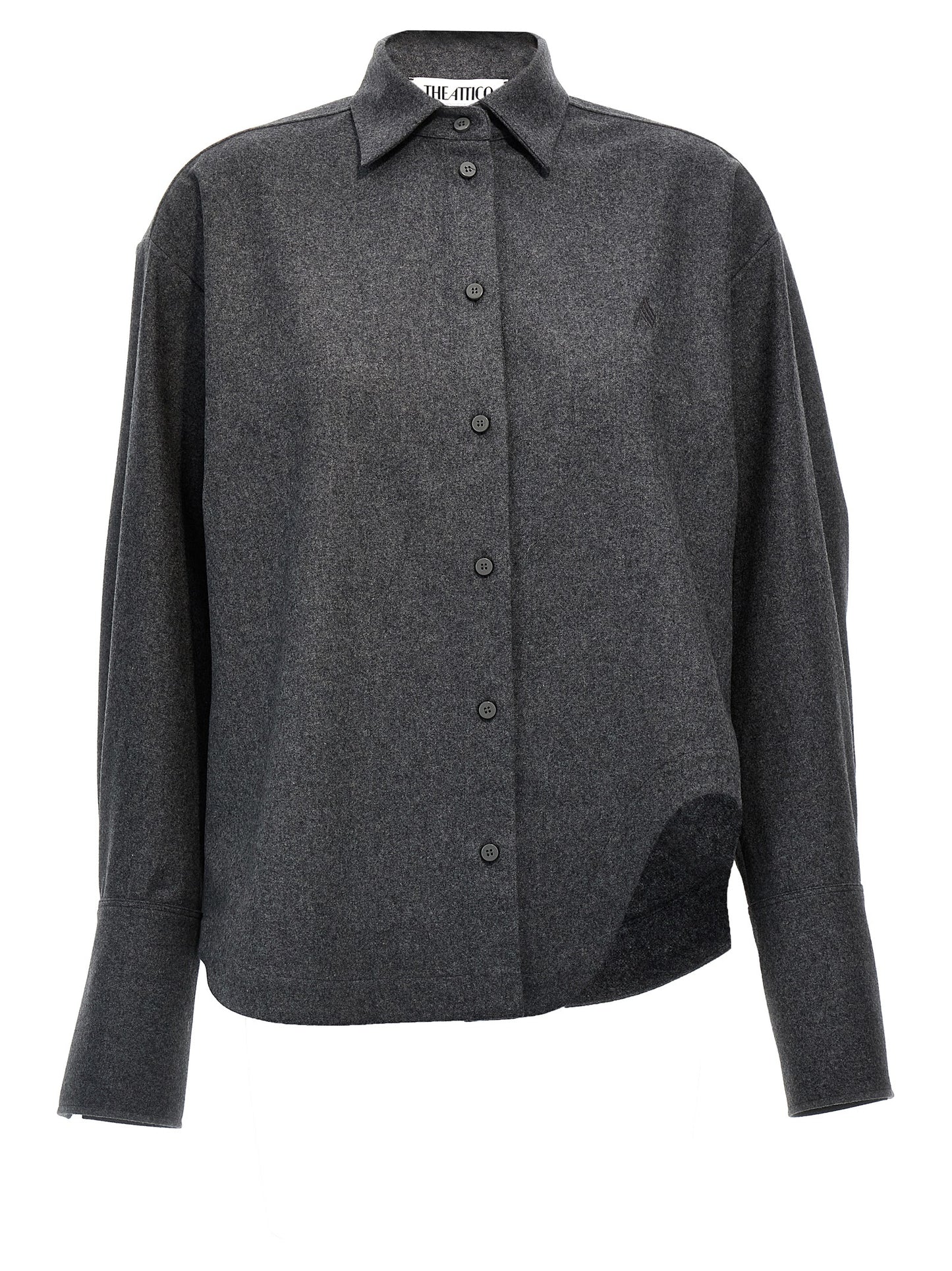 The Attico Gray Wool Blouse