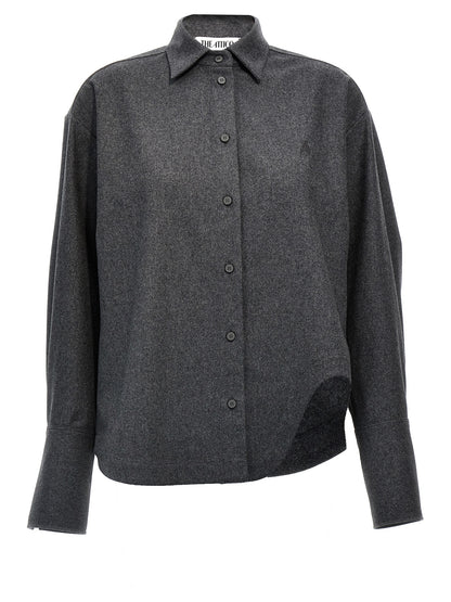 The Attico Gray Wool Blouse