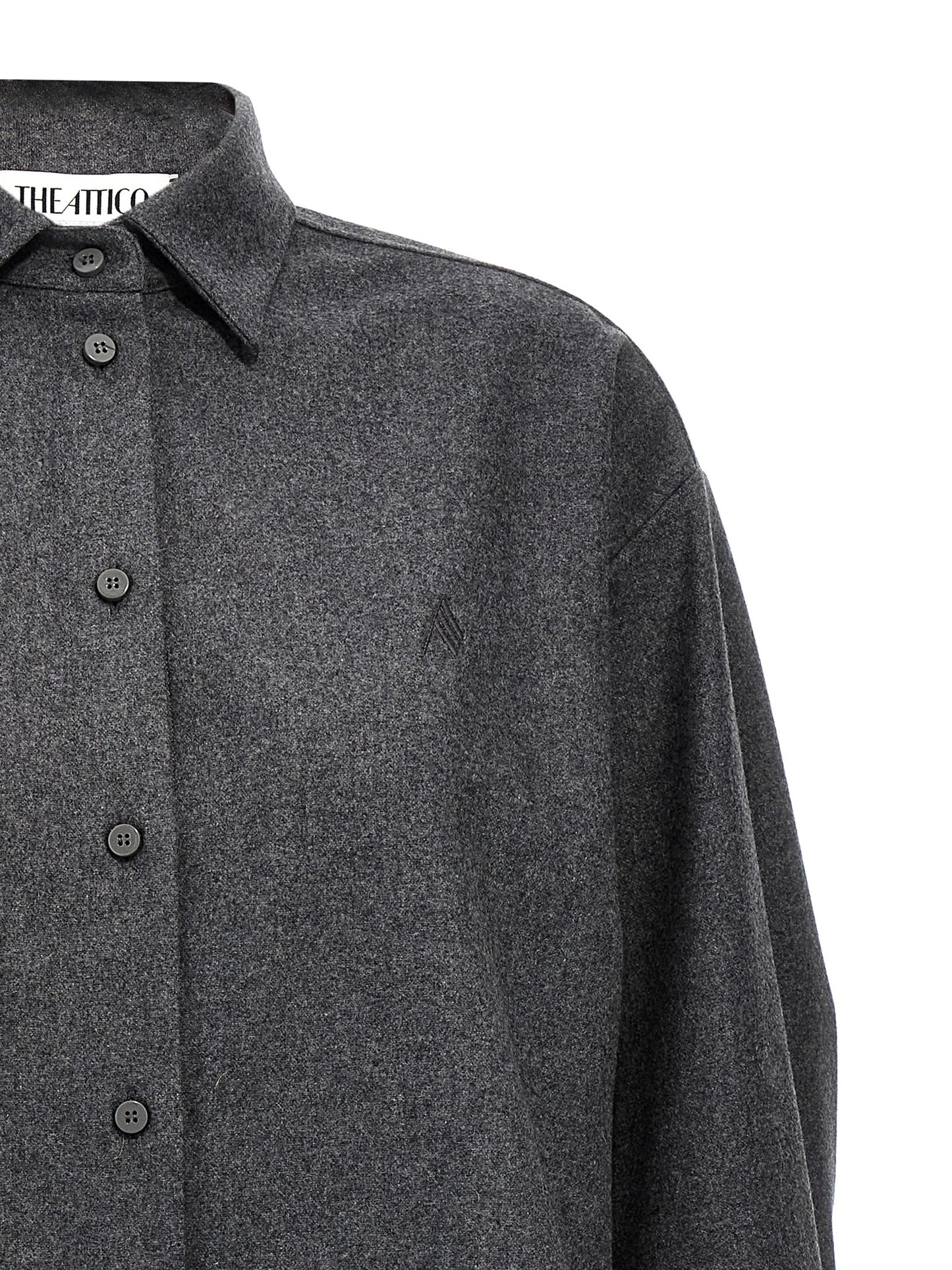 The Attico Gray Wool Blouse
