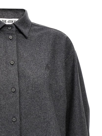 The Attico Gray Wool Blouse