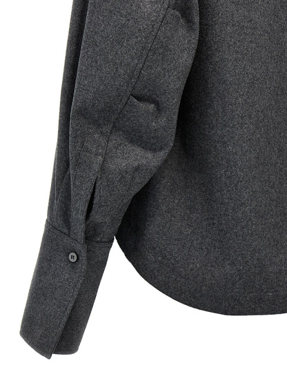 The Attico Gray Wool Blouse