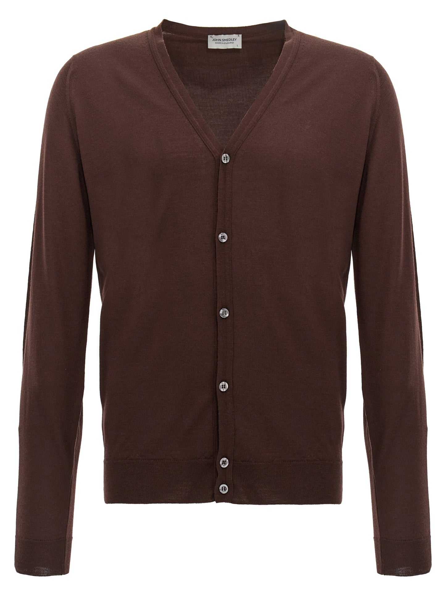 JOHN SMEDLEY Brown Wool Cardigan