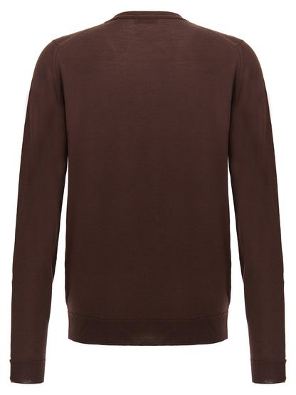 JOHN SMEDLEY Brown Wool Cardigan
