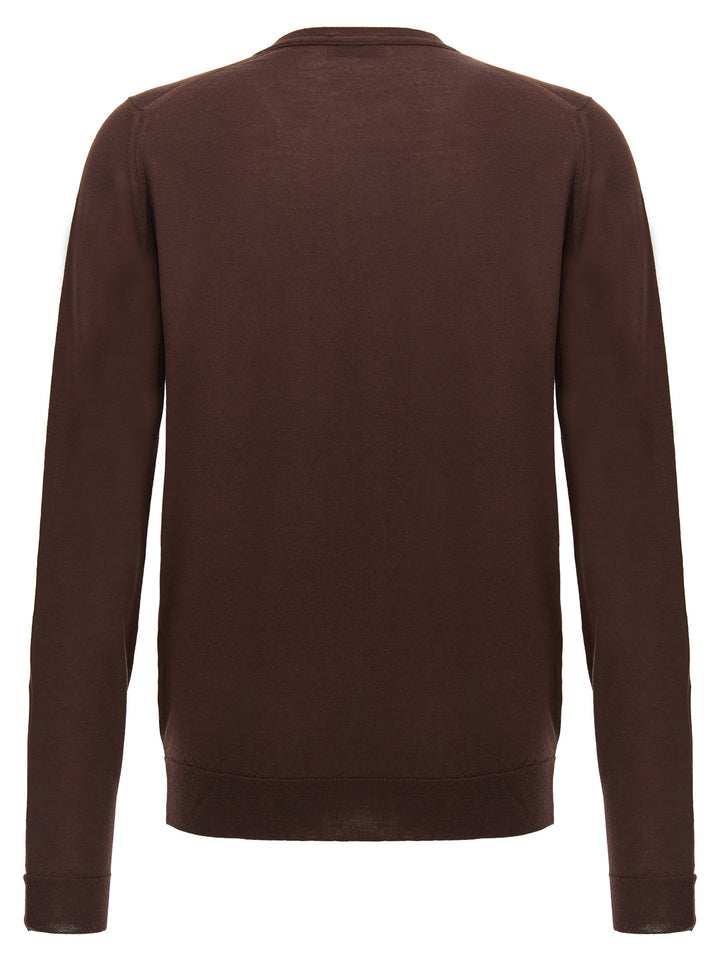 JOHN SMEDLEY Brown Wool Cardigan