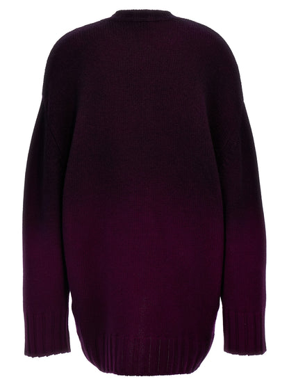 The Attico Purple Wool Short Dress