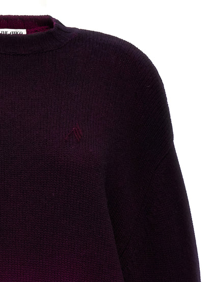 The Attico Purple Wool Short Dress