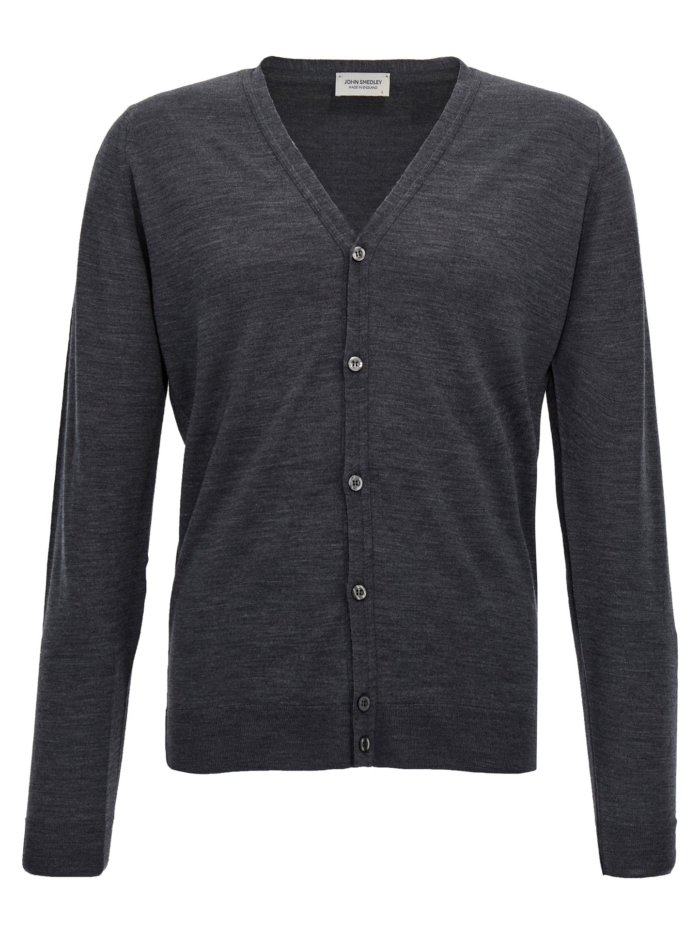 JOHN SMEDLEY Gray Wool Cardigan
