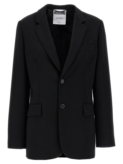Moschino Black Polyester Blazer