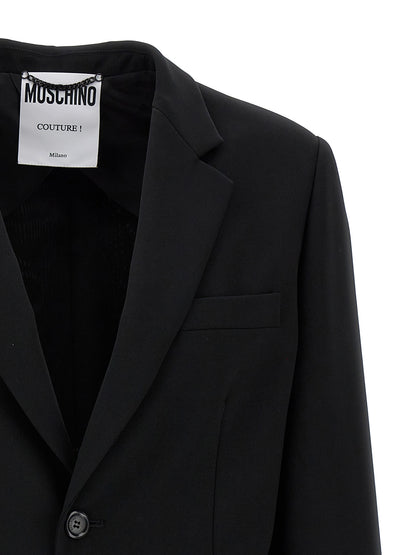Moschino Black Polyester Blazer
