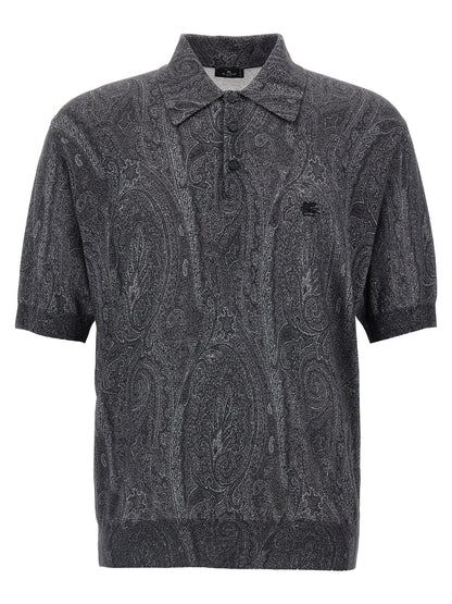 Etro Multicolor Silk Polo Shirt