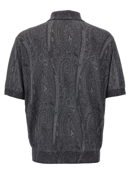 Etro Multicolor Silk Polo Shirt