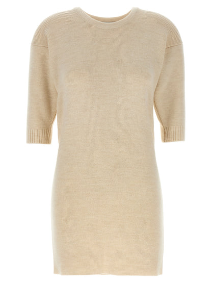 Lemaire White Acetate Short Dress