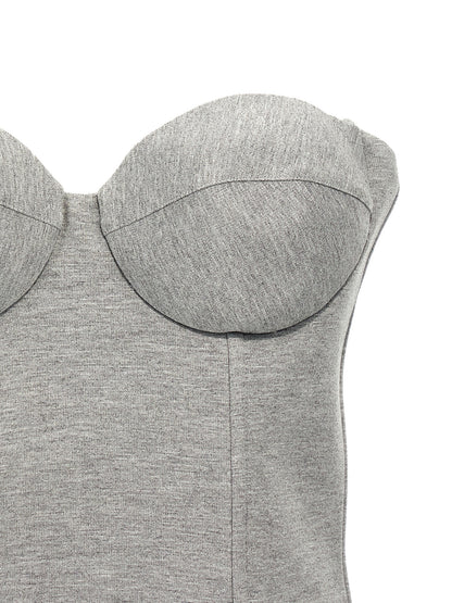 Giuseppe Di Morabito Gray Viscose Sleeveles T-Shirt