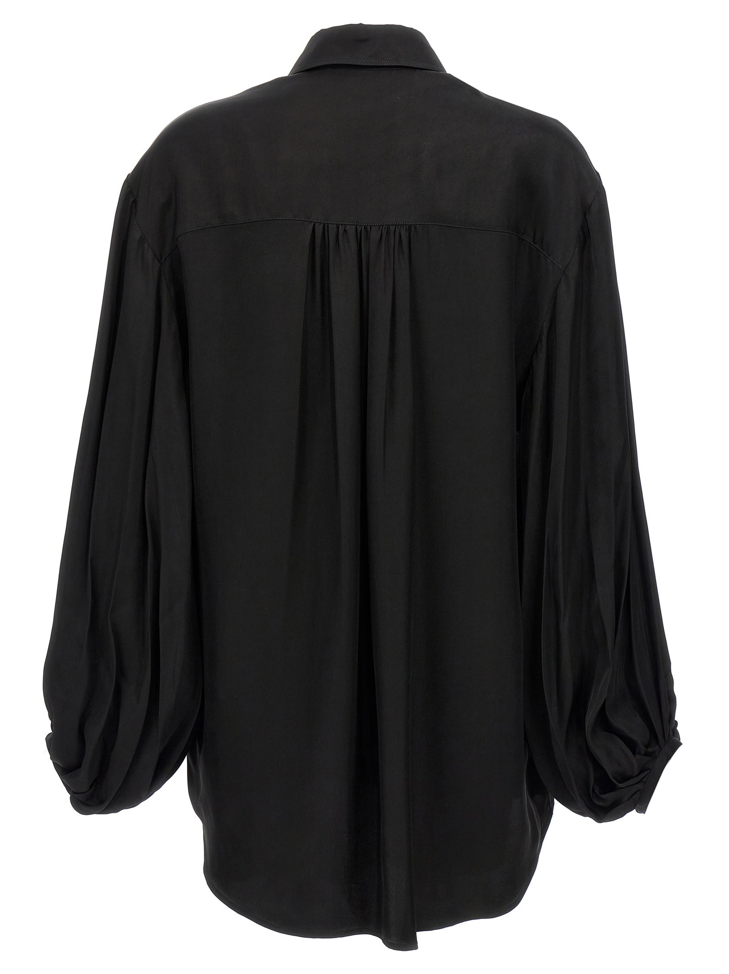 Khaite Black Cupro Blouse