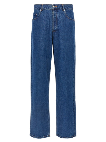 A.P.C. Blue Cotton Straight-Leg Jeans