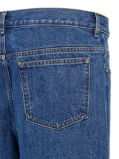 A.P.C. Blue Cotton Straight-Leg Jeans