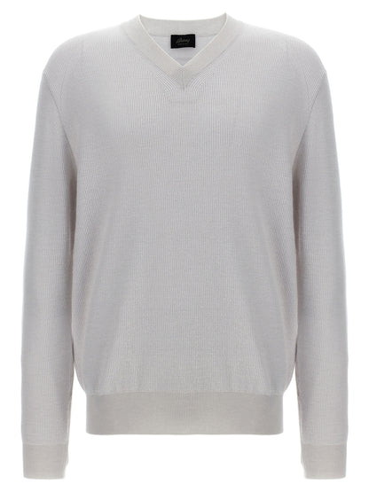 Brioni White Cashmere Cardigan