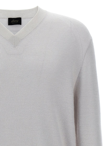 Brioni White Cashmere Cardigan