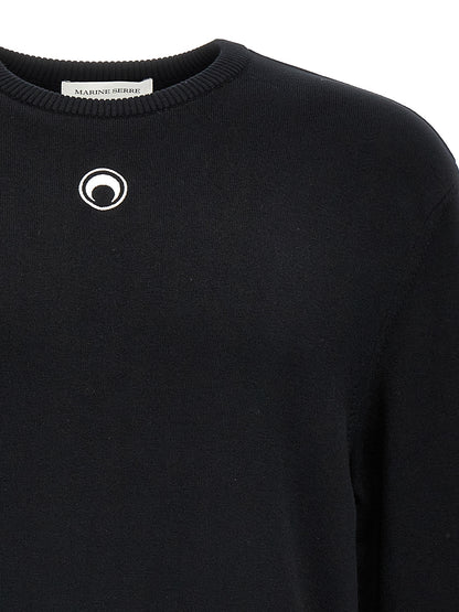 Marine Serre Black Viscose Cardigan