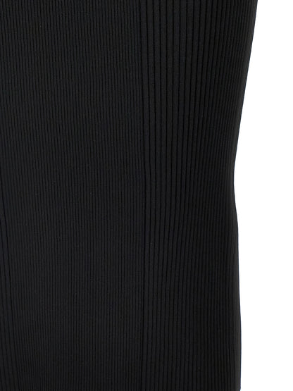Alexander McQueen Black Viscose Midi Dress