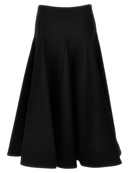 Valentino Garavani Black Virgin Wool Mini Skirt