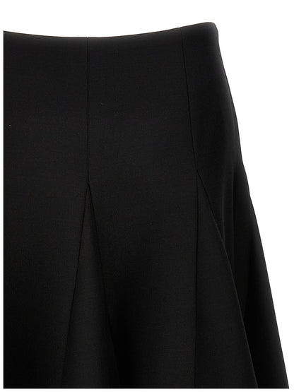 Valentino Garavani Black Virgin Wool Mini Skirt