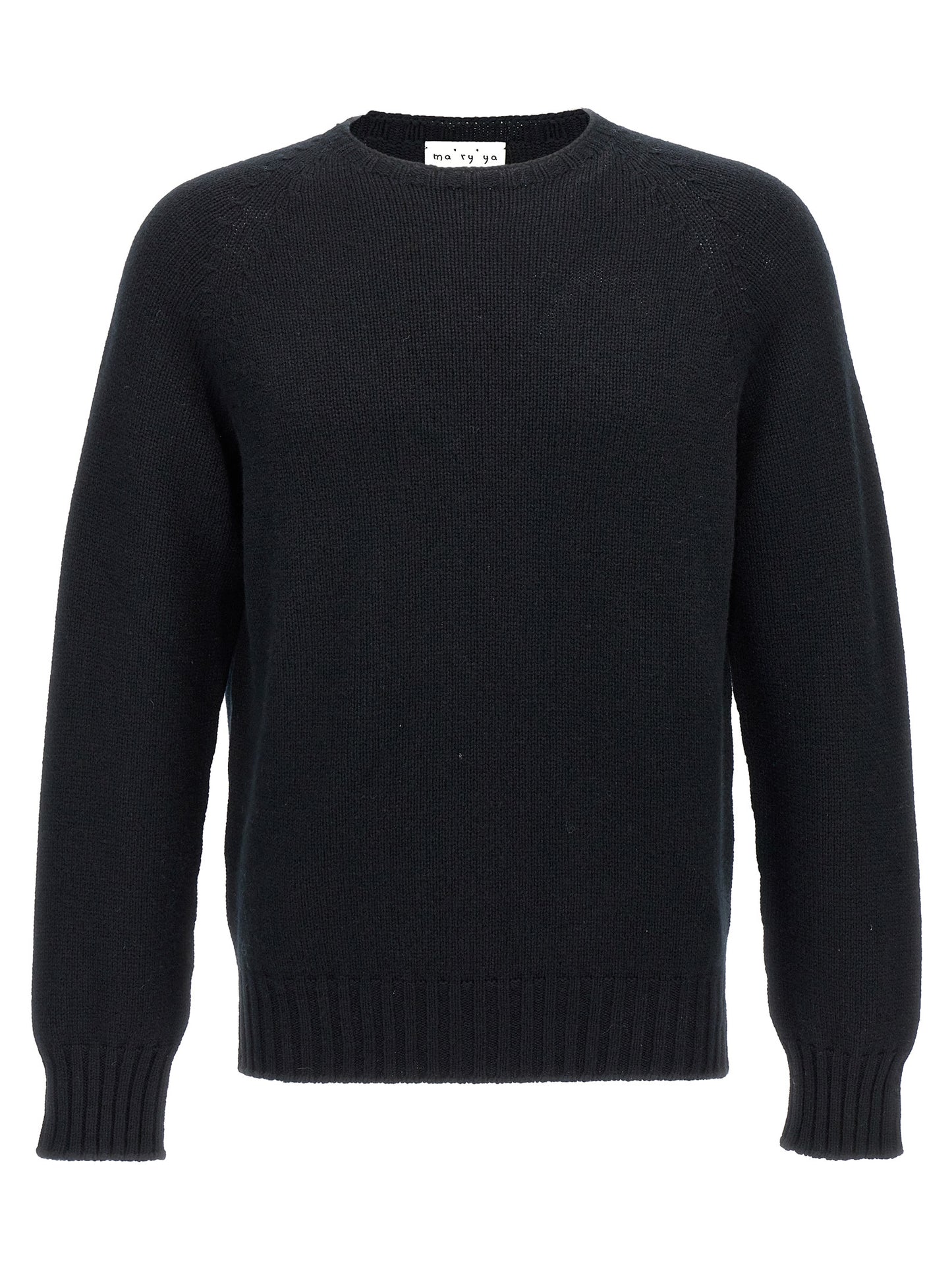 MA'RY'YA Black Wool Cardigan