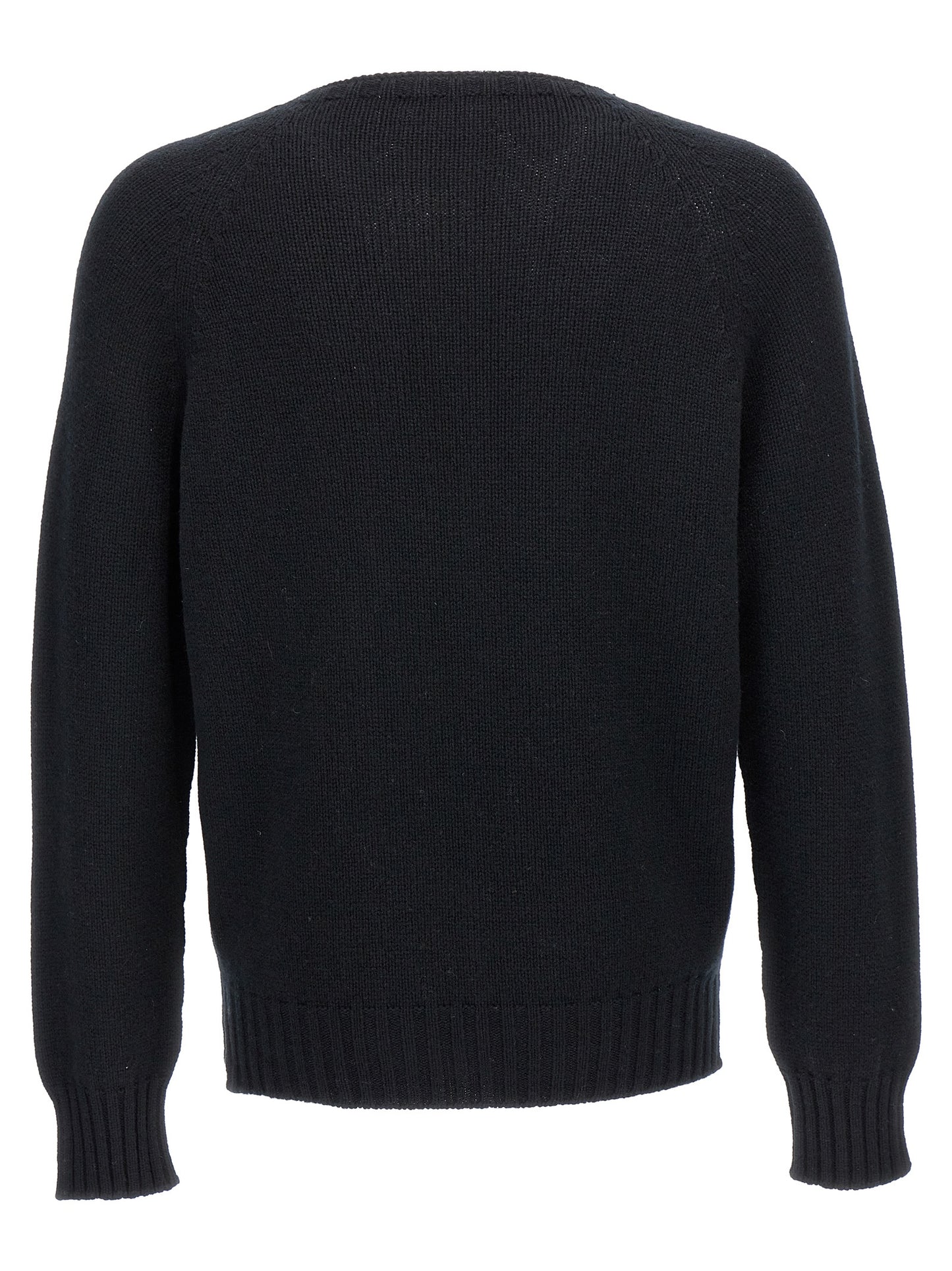 MA'RY'YA Black Wool Cardigan