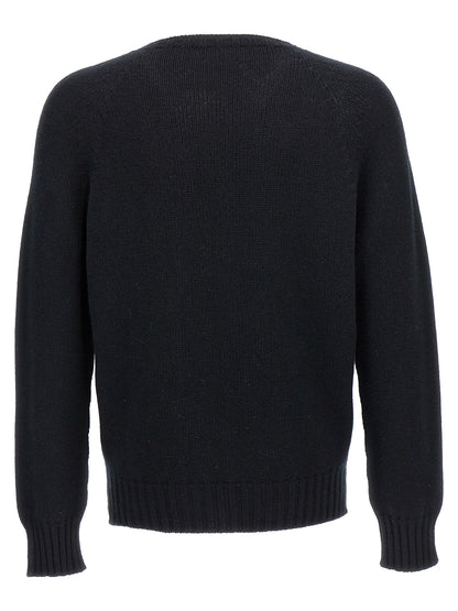 MA'RY'YA Black Wool Cardigan