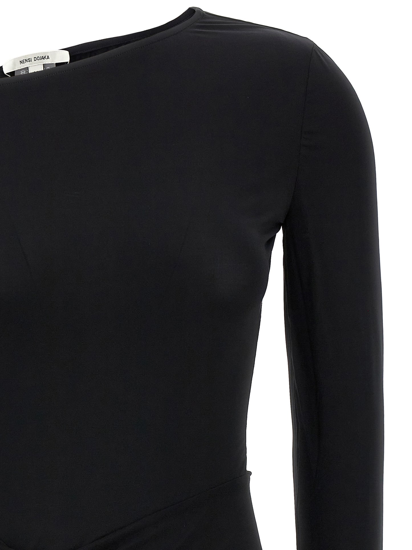 Nensi Dojaka Black Viscose Mini Skirt