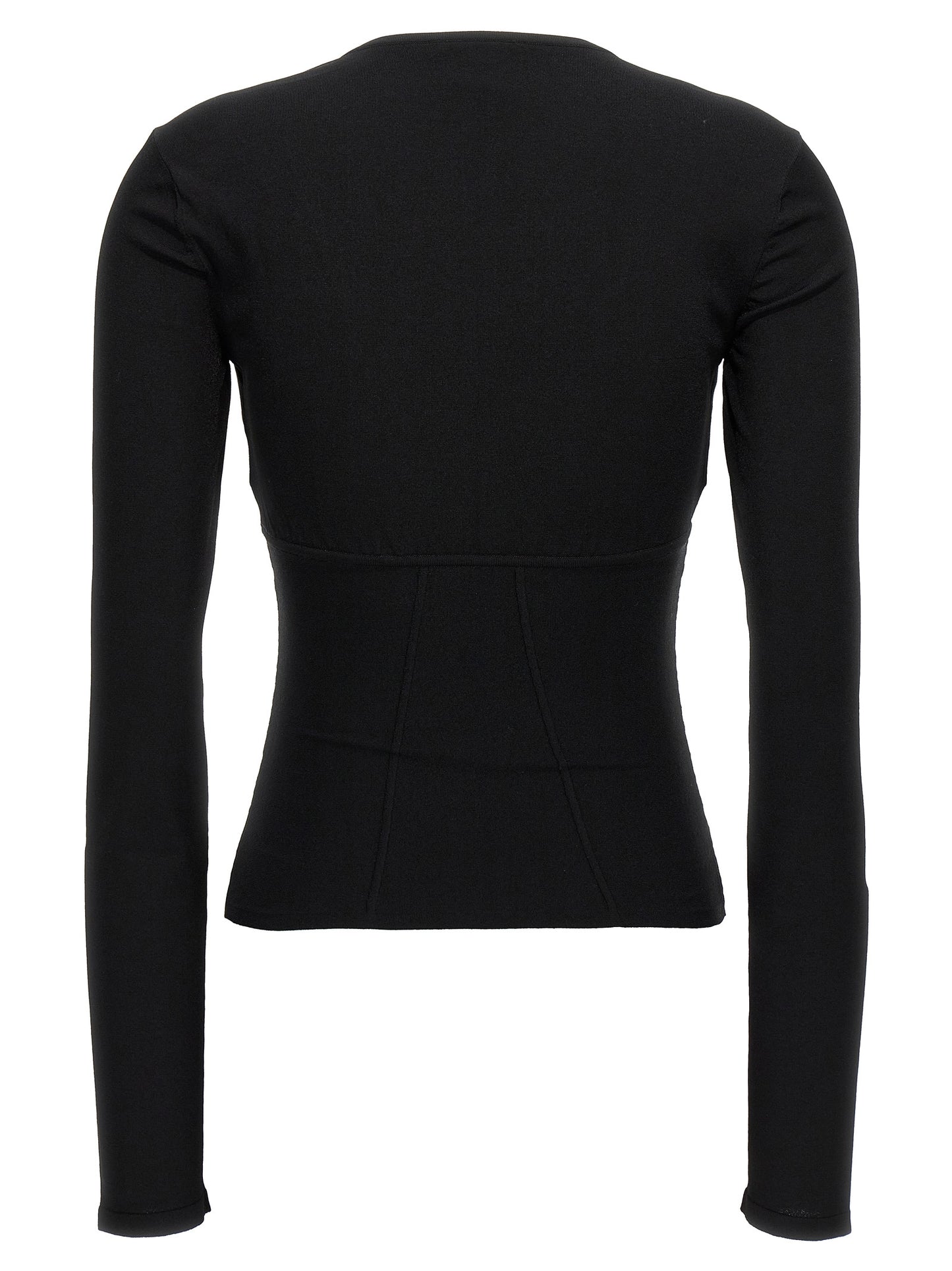 Nensi Dojaka Black Viscose Tank Tops