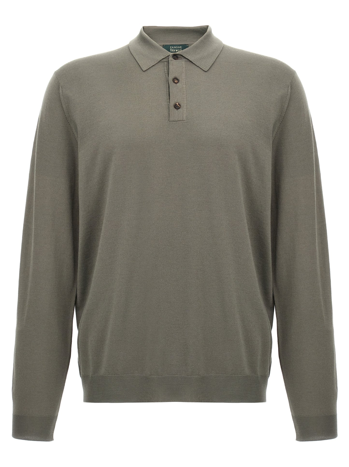 ZANONE Gray Virgin Wool Polo Shirt