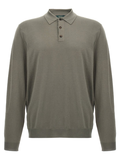 ZANONE Gray Virgin Wool Polo Shirt