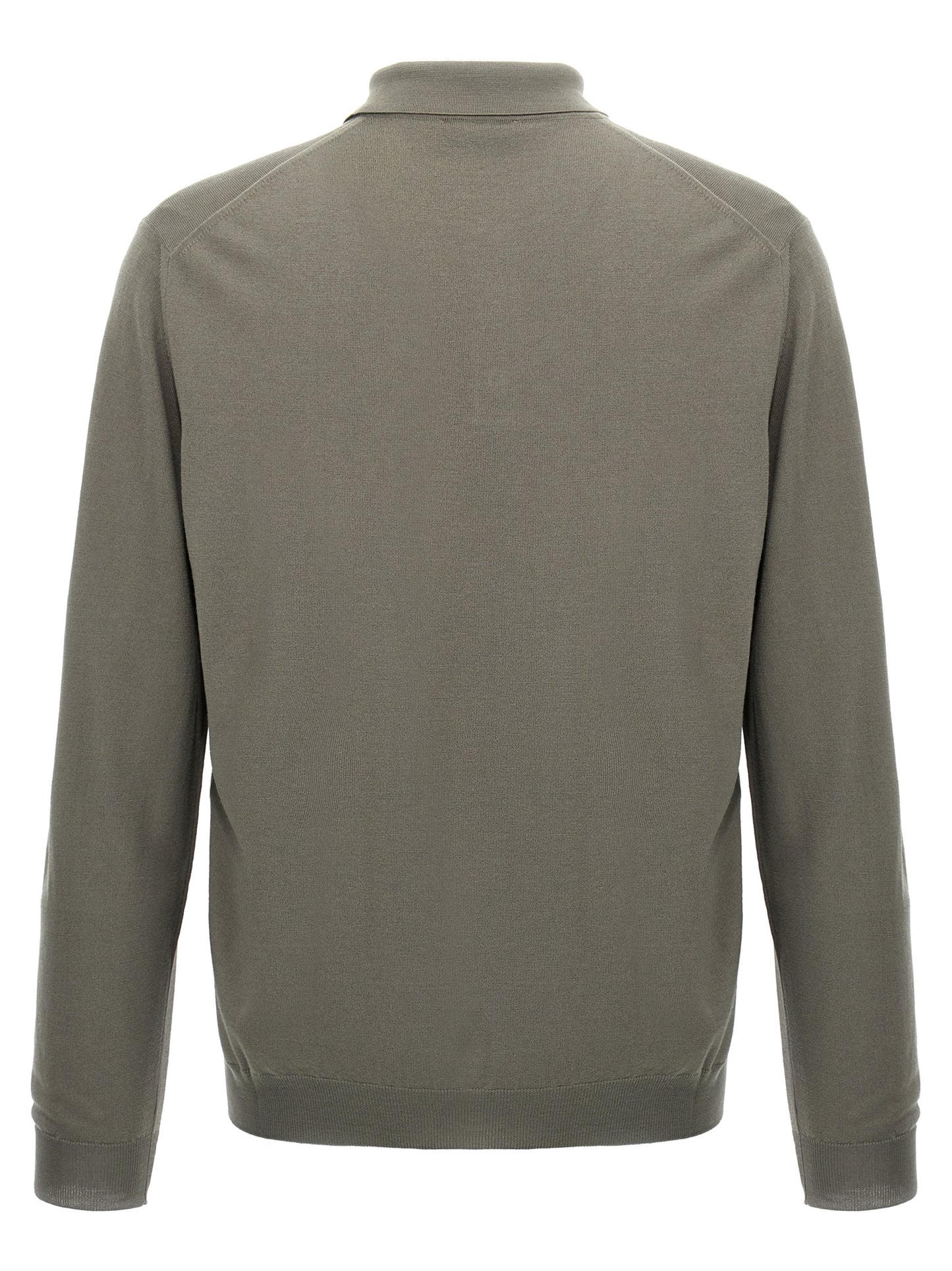ZANONE Gray Virgin Wool Polo Shirt
