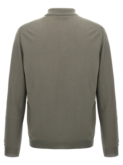 ZANONE Gray Virgin Wool Polo Shirt