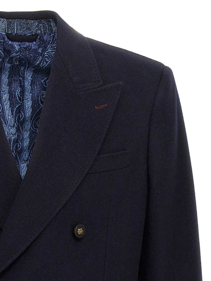 Etro Blue Cashmere Blazer