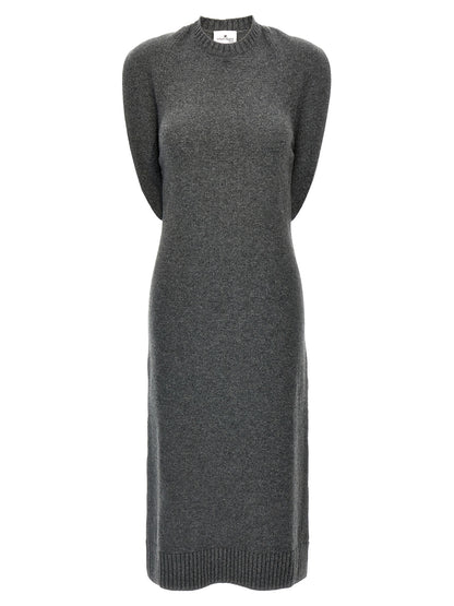 Courrèges Gray Wool Midi Dress