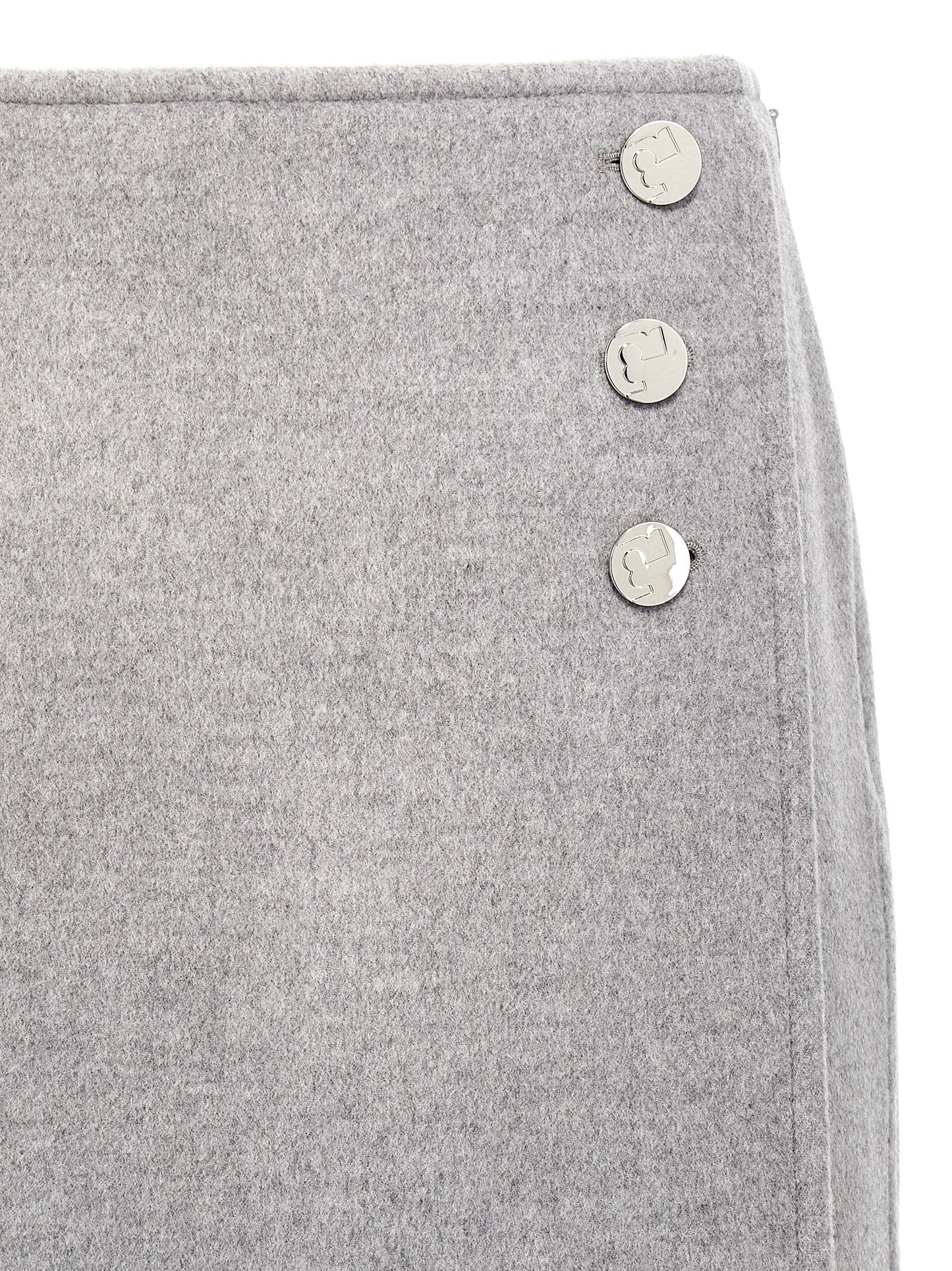 Tory Burch Gray Wool Long Skirt