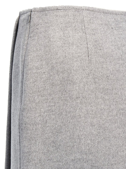 Tory Burch Gray Wool Long Skirt