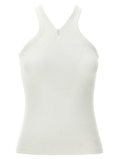 Courrèges White Cotton Tank Tops