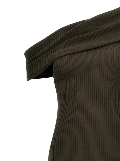 Courrèges Brown Viscose Long Dress