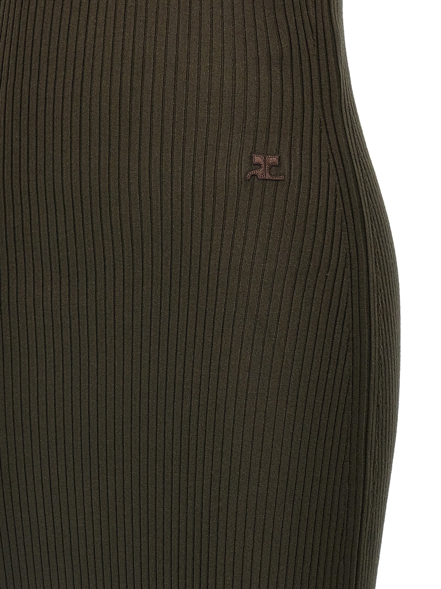 Courrèges Brown Viscose Long Dress