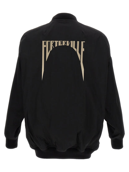 Rick Owens Black Nylon Bomber