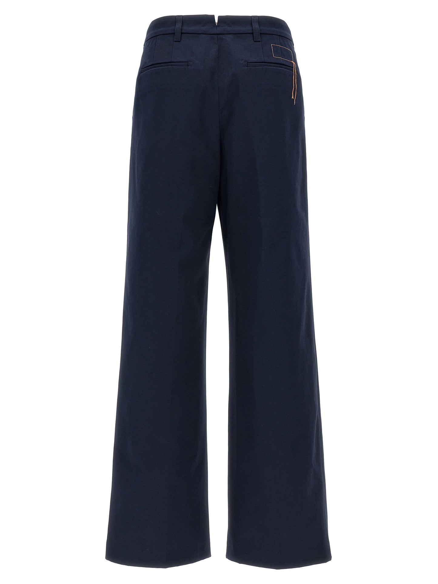 Fortela Blue Cotton Casual Pants