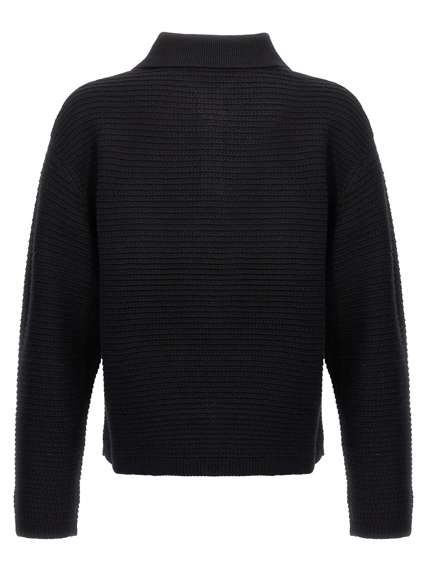 PURPLE Black Wool Cardigan