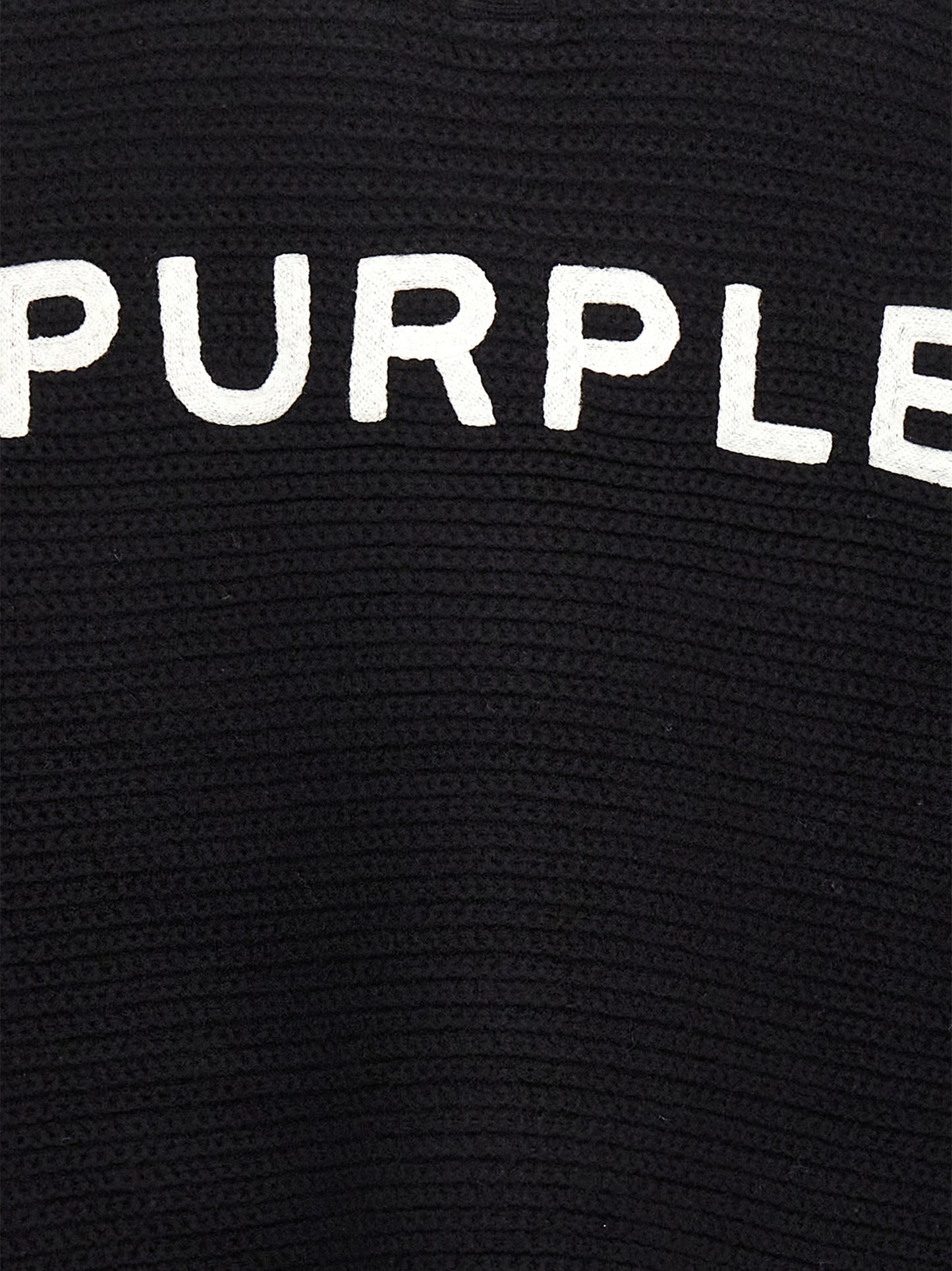 PURPLE Black Wool Cardigan