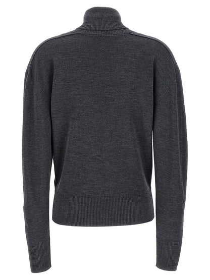 Burberry Gray Wool Cardigan